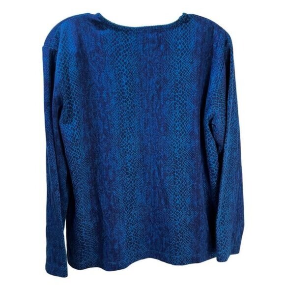 NWOT Rebecca Malone Animal Print Long Sleeve Tops Medium - Picture 3 of 3